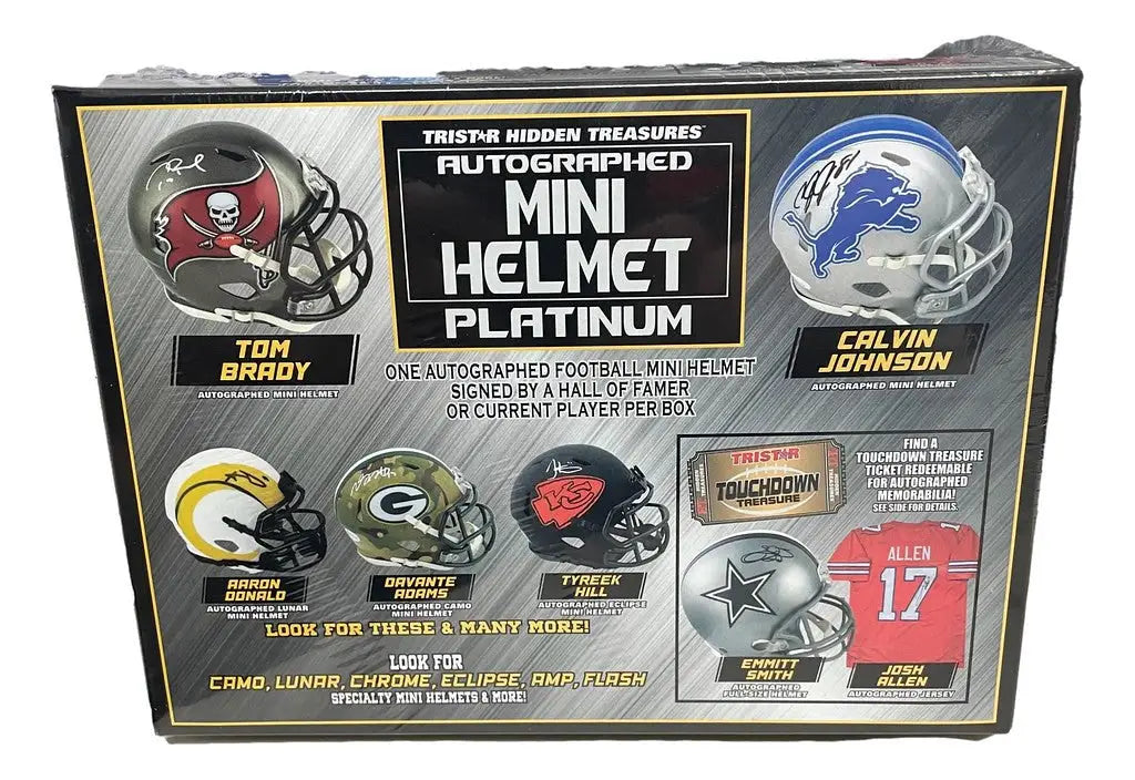 Autographed mini helmets collection in 2021 Tristar Hidden Treasures Football Mini Helmet Box