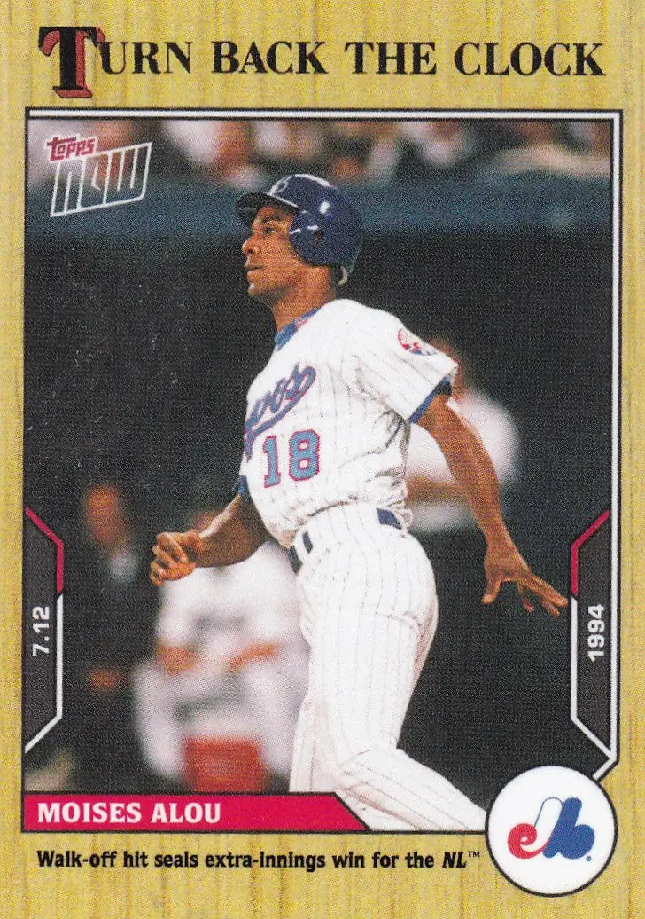2021 TURN BACK THE CLOCK #103 MOISES ALOU- MONTREAL EXPOS - Baseball Card Single