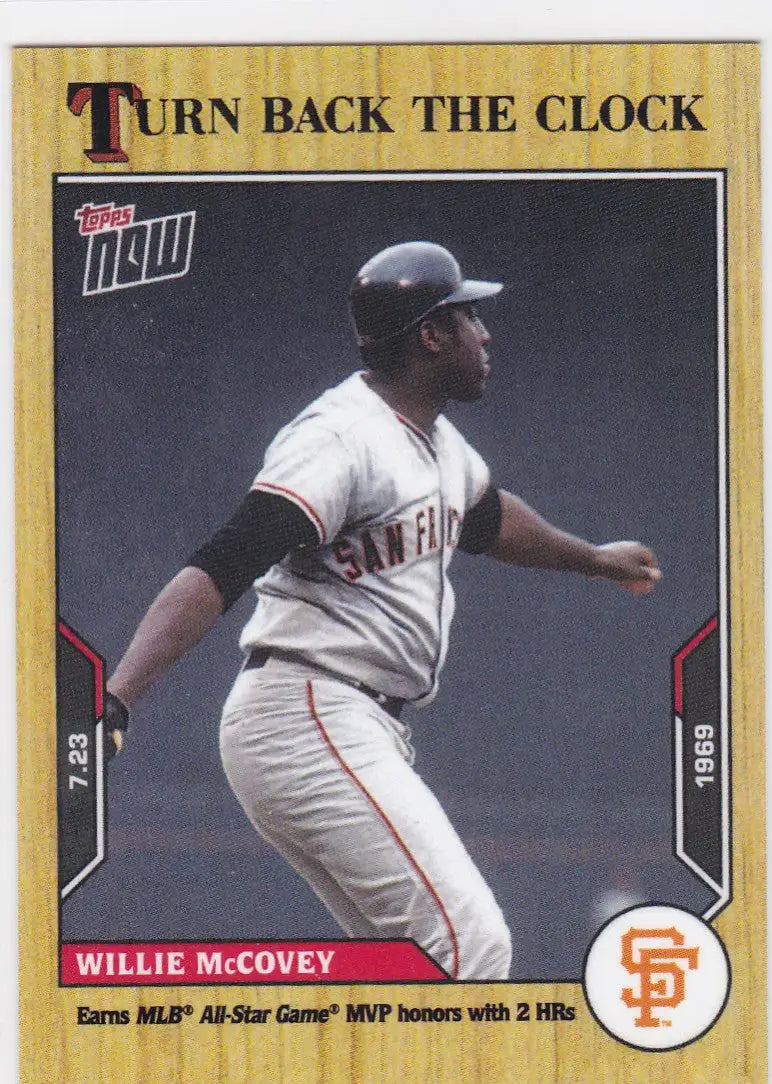 2021 TURN BACK THE CLOCK #114 WILLIE MCCOVEY- SAN FRANCISCO GIANTS - Baseball Card Single