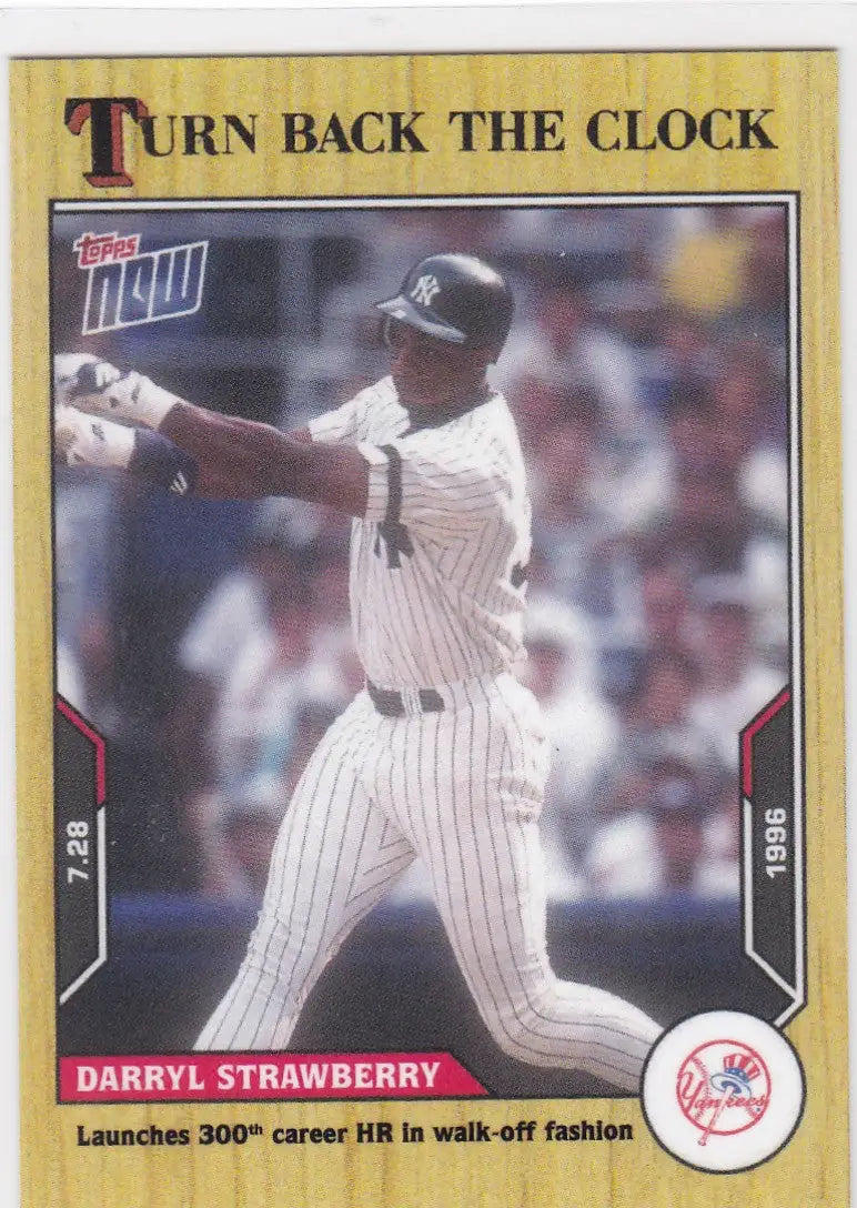 2021 TURN BACK THE CLOCK #119 DARRYL STRAWBERRY- NEW YORK YANKEES - Baseball Card Single