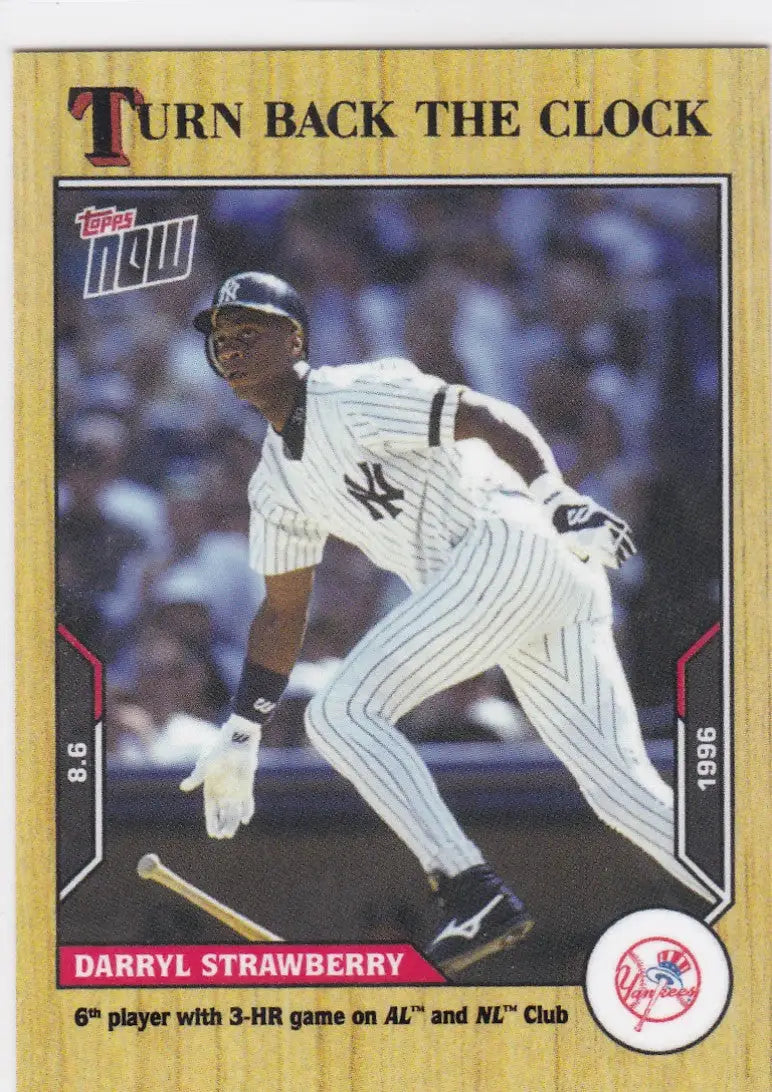 2021 TURN BACK THE CLOCK #128 DARRYL STRAWBERRY- NEW YORK YANKEES - Baseball Card Single