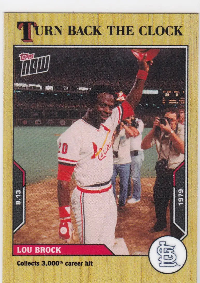 2021 TURN BACK THE CLOCK #135 LOU BROCK- ST LOUIS CARDINALS - Baseball Card Single