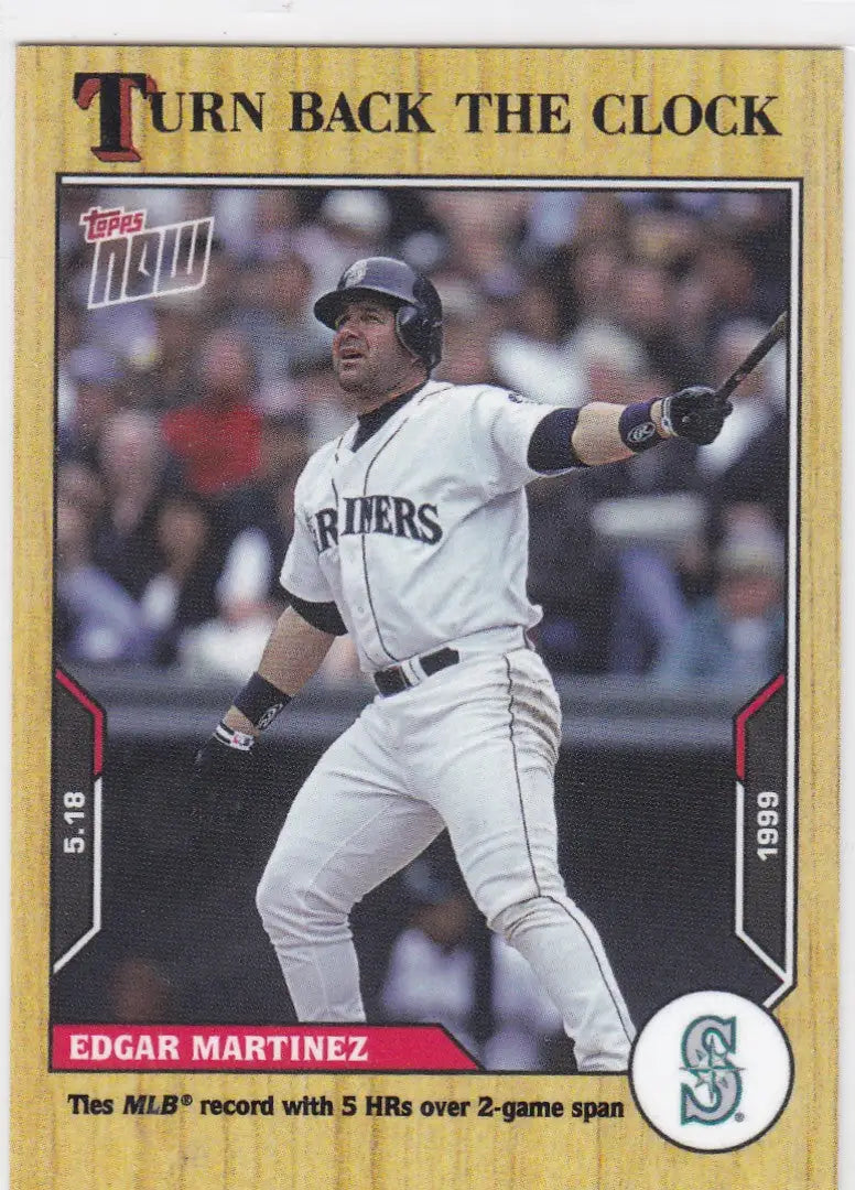 2021 TURN BACK THE CLOCK #48 EDGAR MARTINEZ- SEATTLE MARINERS - Baseball Card Single