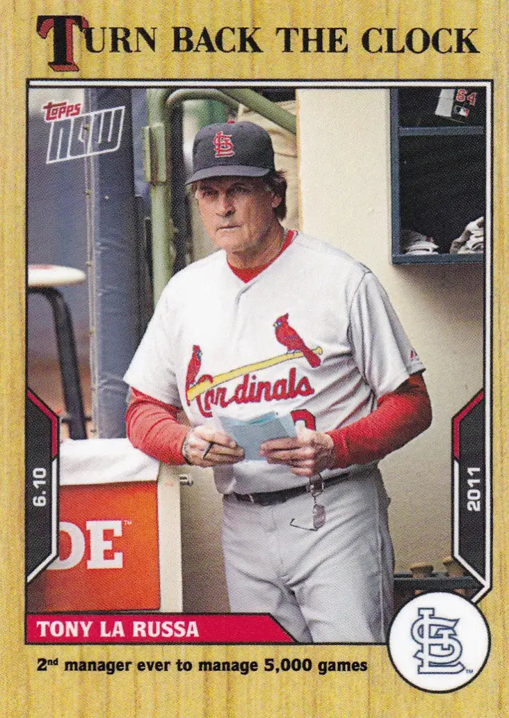 2021 TURN BACK THE CLOCK #71 TONY LA RUSSA- ST LOUIS CARDINALS - Baseball Card Single