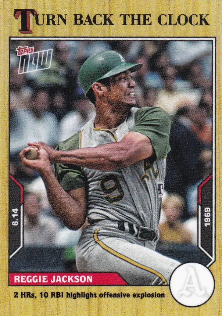 2021 TURN BACK THE CLOCK #75 REGGIE JACKSON- OAKLAND ATHELTICS - Baseball Card Single