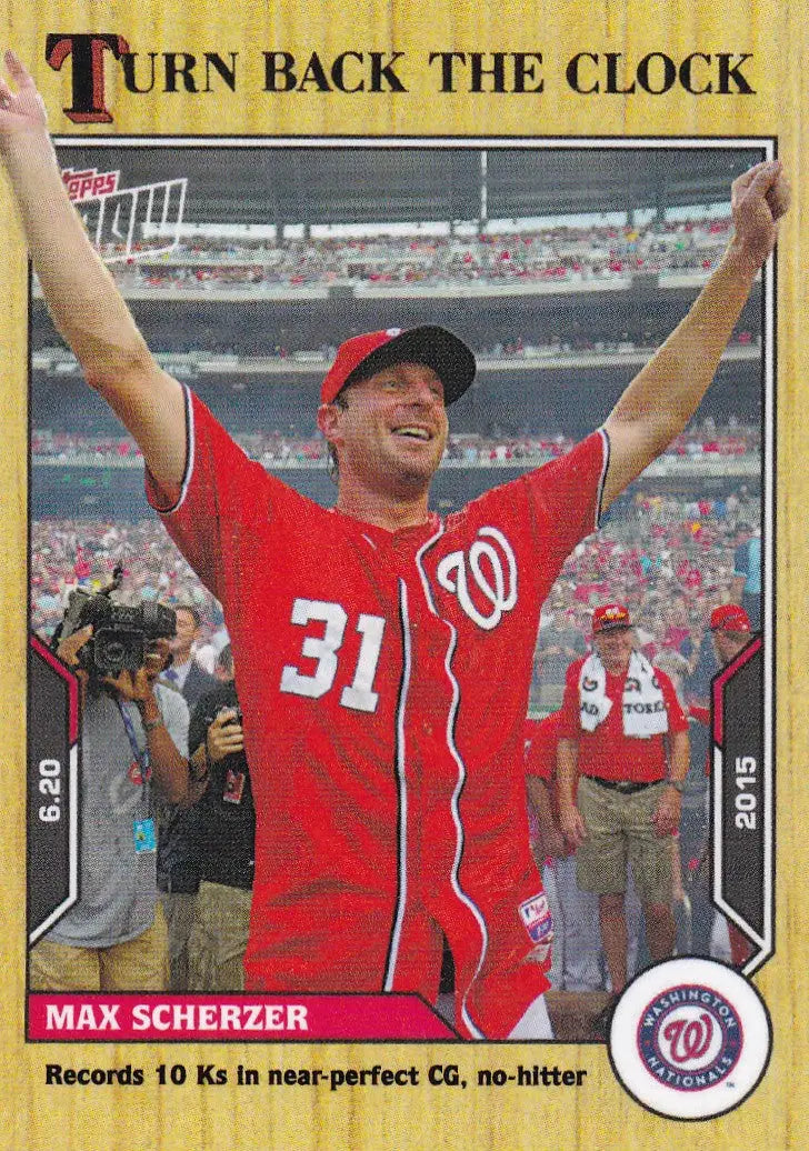 2021 TURN BACK THE CLOCK #81 MAX SCHERZER- WASHINGTON NATIONALS - Baseball Card Single