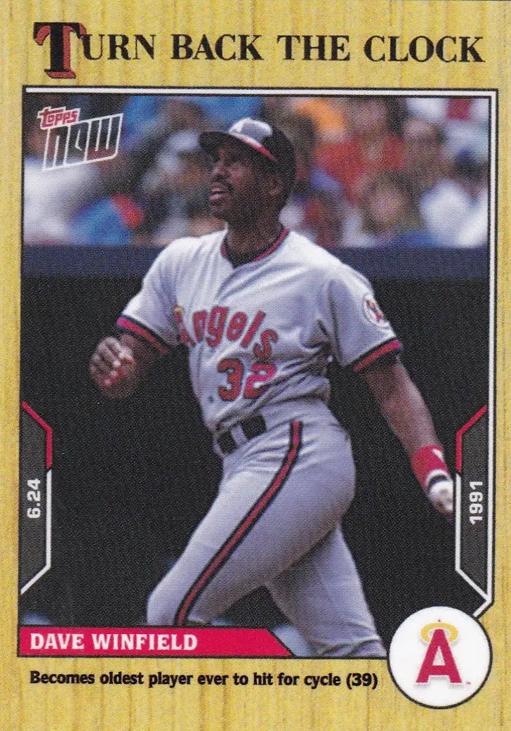 2021 TURN BACK THE CLOCK #85 DAVE WINFIELD- CALIFORINIA ANGELS - Baseball Card Single