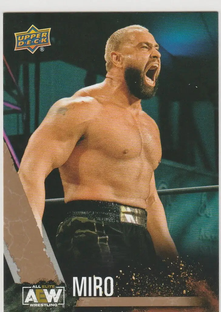 2021 UPPER DECK AEW ALL ELITE WRESTLING GOLD PARALLEL #9 MIRO - Other