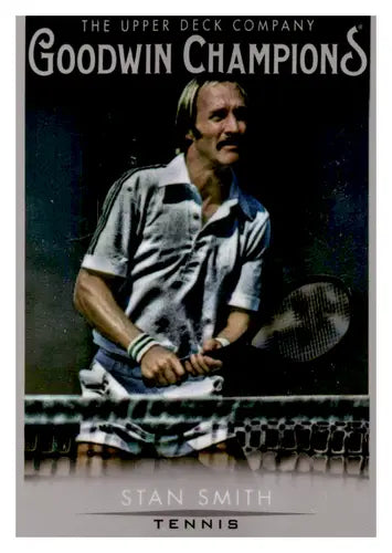 Stan Smith tennis card from 2021 Upper Deck Goodwin Champions Platinum collection