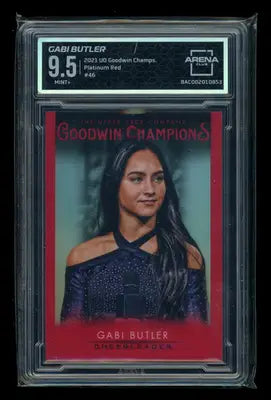 Professionally graded Gabi Butler trading card from Upper Deck Goodwin Champions Platinum series