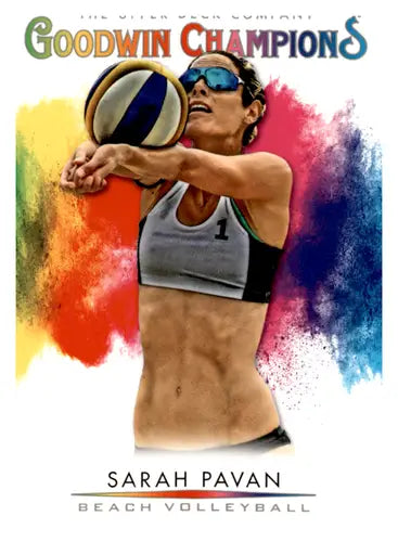 Beach volleyball card from Upper Deck Goodwin Champions Splash of Color series