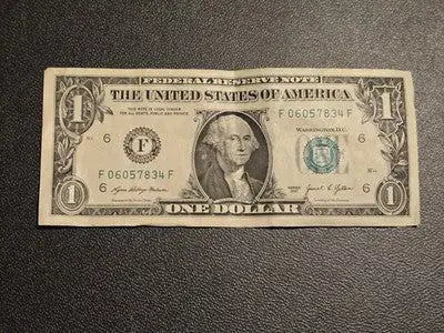 2021 US $1 Bill Paper Money - Very Fine Circulated Note - Rare Collectible - Coins & Currency