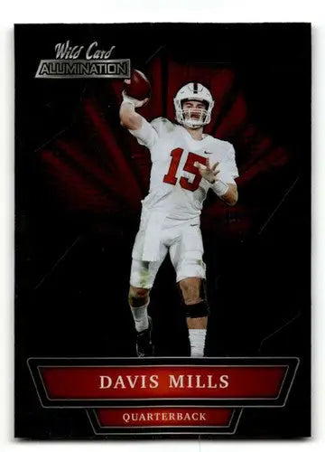 Davis Mills football card from 2021 Wild Card Alumination series with original gloss