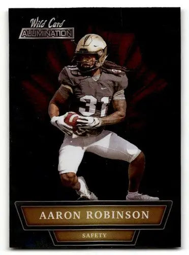 Original gloss Wild Card Alumination football card of Aaron Robinson UCF Knights team
