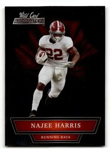 Najee Harris football card from 2021 Wild Card Alumination series with original gloss