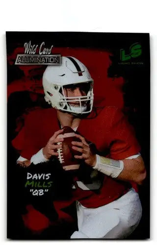 Davis Mills football card from 2021 Wild Card Alumination set featuring Stanford Cardinal player