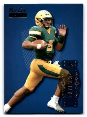 Football player card featuring Trey Lance from 2021 Wild Card Matte Wild Card series