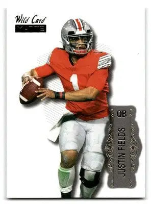 2021 Wild Card Matte #LBC-4 Justin Fields Limited Base Cards White - Football Card Single