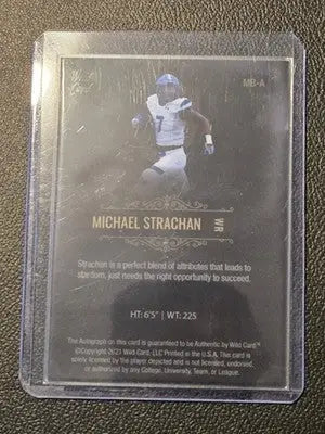 2021 Wild Card Matte #MB-A Michael Strachan Autographs - Football Card Single