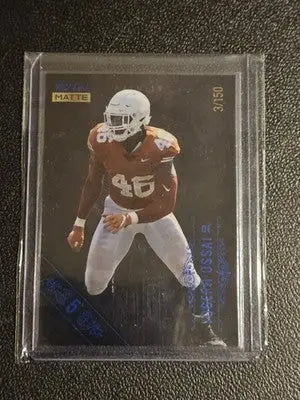 2021 Wild Card Matte White #MBC-50 Joseph Ossai 5 Stripe Black #3/150 - Football Card Single