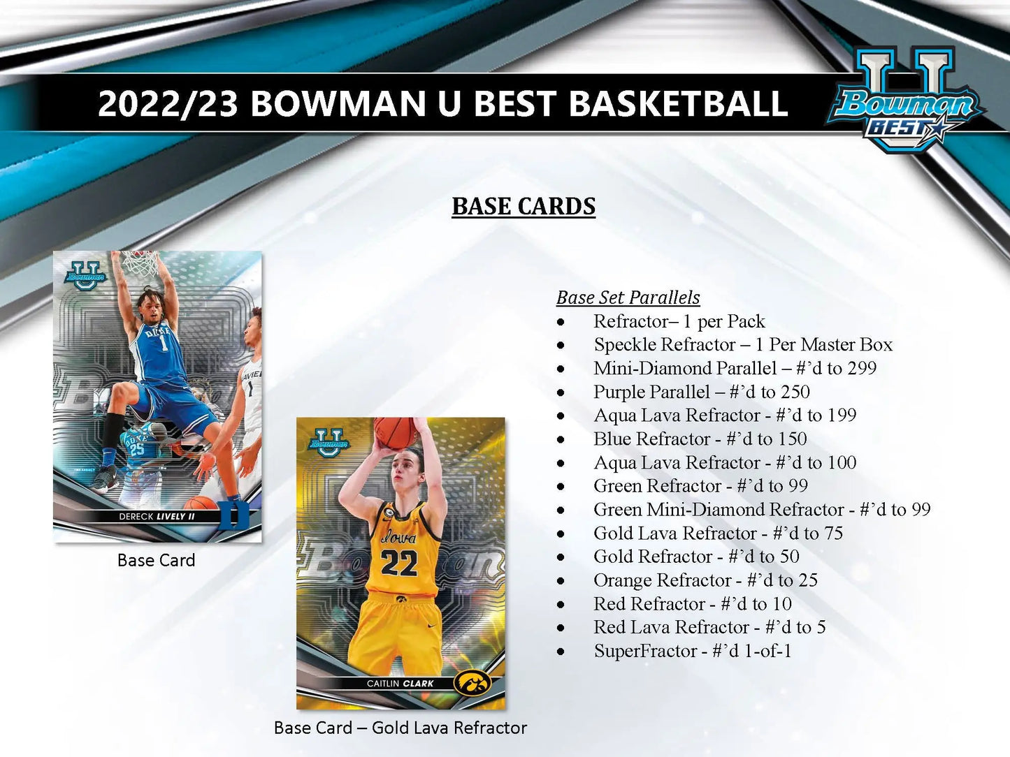 2022-23 Bowman Best University Basketball cards in Bowman Best product box