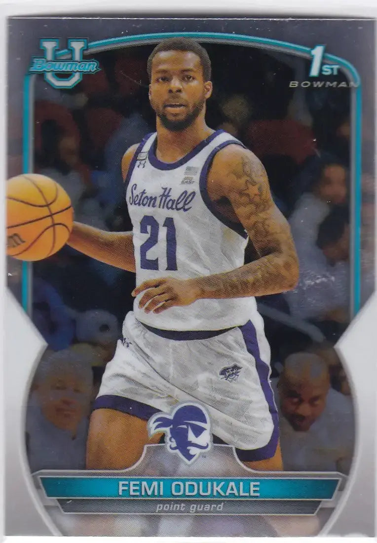 2022-23 Bowman Chrome University#20 Femi Odukale Seton Hall