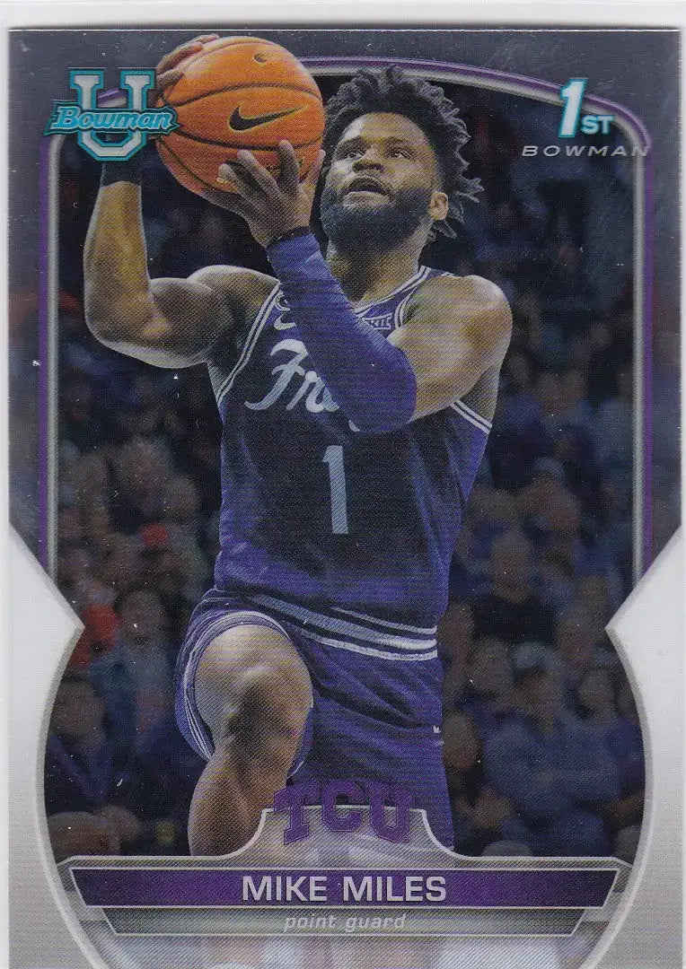 2022-23 Bowman Chrome University#88 Mike Miles TCU