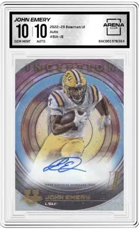2022-23 Bowman U Inception John Emery #BIA-JE Auto Football AC 10/10 - Football Card Single