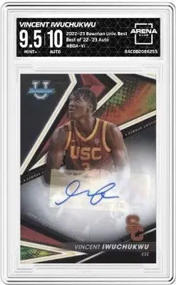 2022-23 Bowman Univ Best Vincent Iwuchukwu #BOA-VI Best of 22-23 Auto AC 9.5/10 - Basketball Card Single