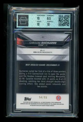 2022-23 Bowman University Caroline Ducharme #56 Green Diamond Ref 54/99 AC 10