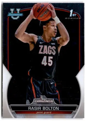 Original gloss Bowman University Chrome Rasir Bolton basketball card 2022-23 near mint