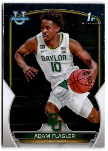 Adam Flagler basketball card with original gloss from 2022-23 Bowman University Chrome
