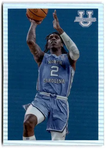 Basketball trading card showcasing Bowman University Chrome original gloss featuring Caleb Lo