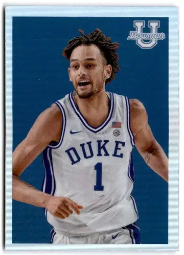 Duke basketball card from Bowman University Chrome 2022-23 featuring Dereck Li