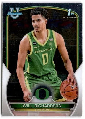 Will Richardson basketball card from Bowman University Chrome 2022-23 product
