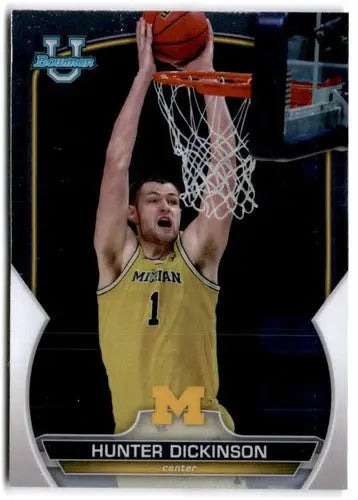 2022-23 Bowman University Chrome #36 Hunter Dickinson NM Near Mint ID:65375 - Basketball Card Single