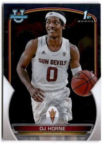 DJ Horne basketball card from Bowman University Chrome 2022-23 displayed in product
