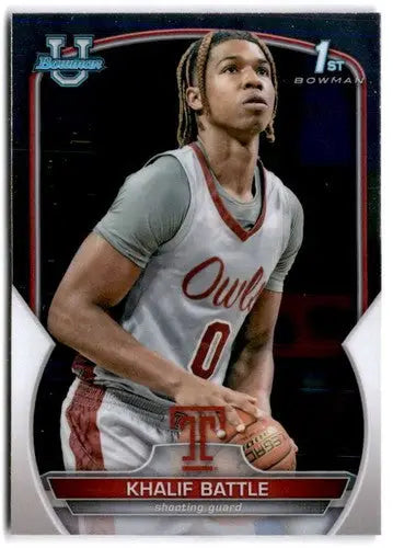 2022-23 Bowman University Chrome #66 Khalif Battle NM Near Mint 1st Bow ID:65400 - Basketball Card Single
