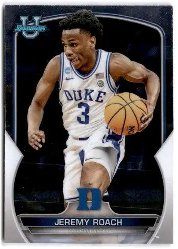 Jeremy Roach basketball card from Bowman University Chrome 2022-23 original gloss