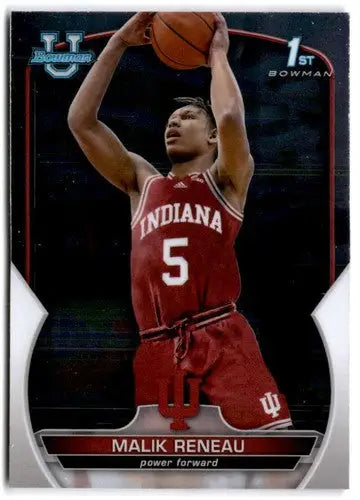 Malik Reneau basketball card from Bowman University Chrome 2022-23 with original gloss
