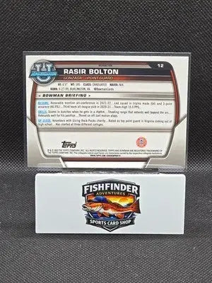 2022-23 Bowman University Chrome - Rasir Bolton #12 Refractor (RC) - Basketball Card Single