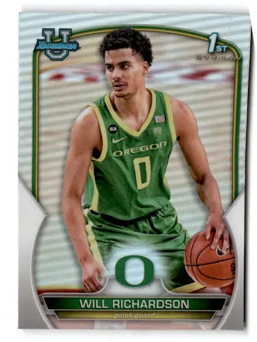 Will Richardson basketball card from Bowman University Chrome Refractor series