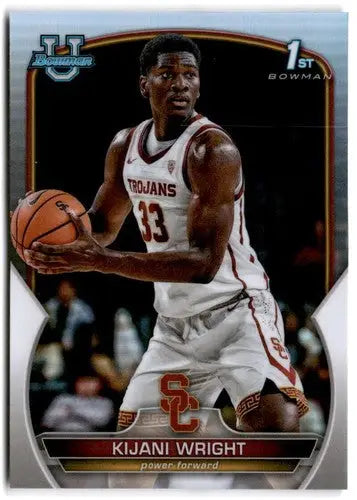 Kijani Wright basketball card from Bowman University Chrome in 2022-23 Bowman University collection
