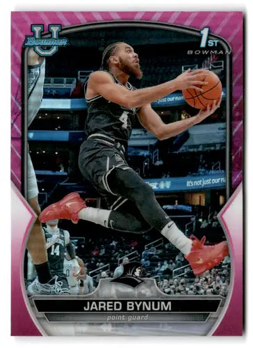 2022-23 Bowman University Chrome Refractor Pink #23 Jared Bynum NM Near ID:65455 - Baseball Card Single