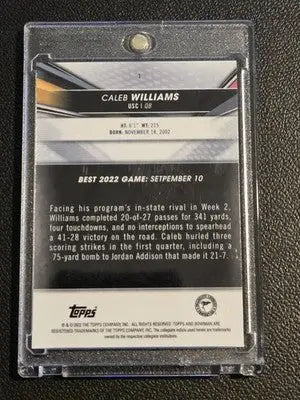 2022-23 Bowman’s Best University #1 Caleb Williams - Football Card Single