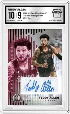 Illusions Rookie Sig Teddy Allen basketball trading card with autograph and dual player image