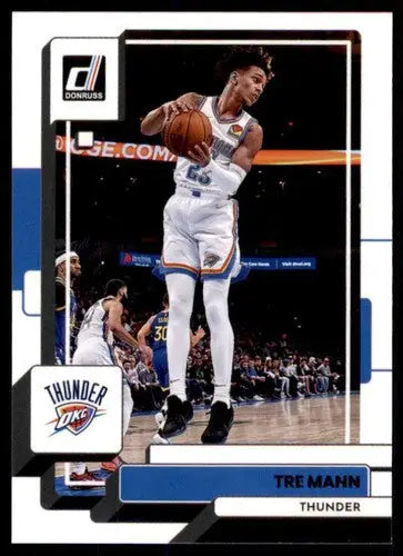 Basketball trading card featuring Tre Mann of Oklahoma City Thunder with original gloss