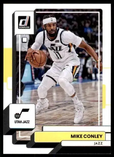 Original gloss of Mike Conley basketball card from 2022-23 Donruss Jazz collection