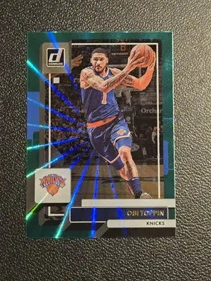 2022-23 Donruss #12 Obi Toppin Holo Laser Green - Basketball Card Single