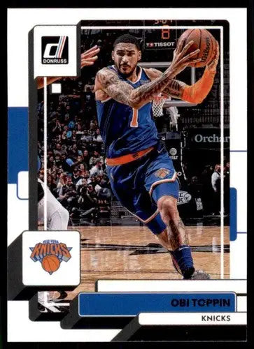 Obi Toppin basketball card with original gloss, Obi Toppin NM-MT, 2022-23 Donruss
